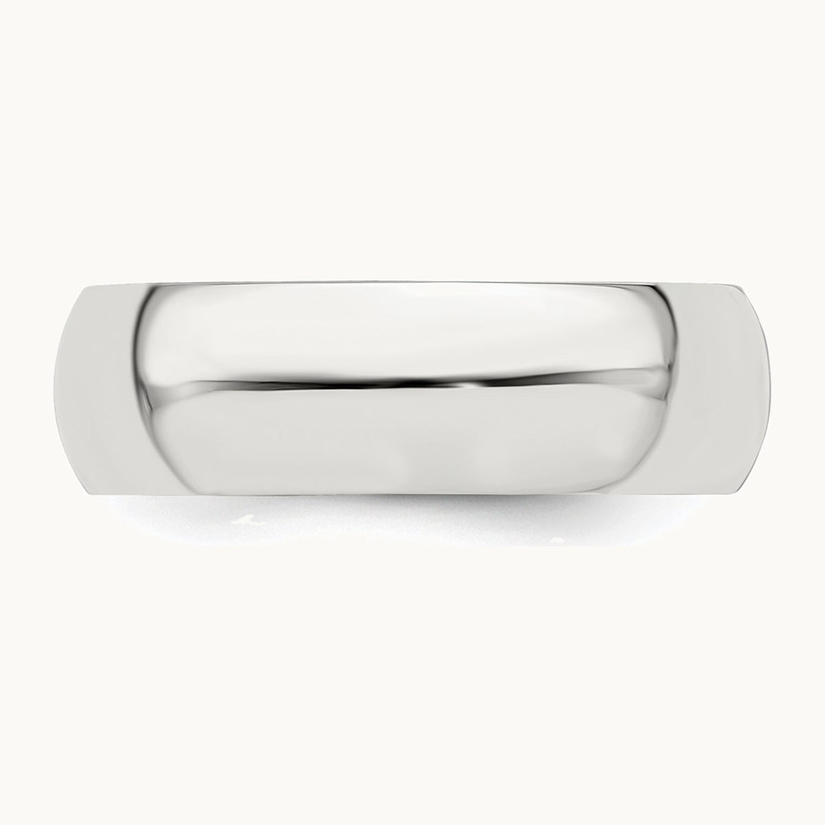 Sterling Silver 6mm Half Round Band