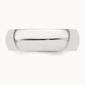 Sterling Silver 6mm Half Round Band