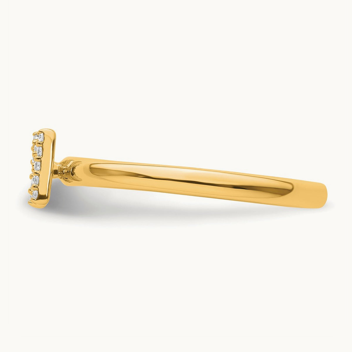 Stackable Diamond Ring — 14K Yellow Gold, N