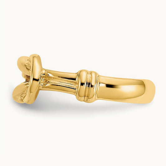 Love Knot Toe Ring, 14K