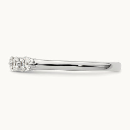 5-Stone Diamond Band, 14K White Gold