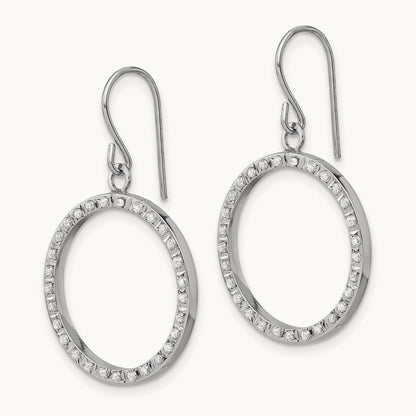 WG Diamond Fascination Dia. Dust/Accent Dangle Circle Earrings, 14K