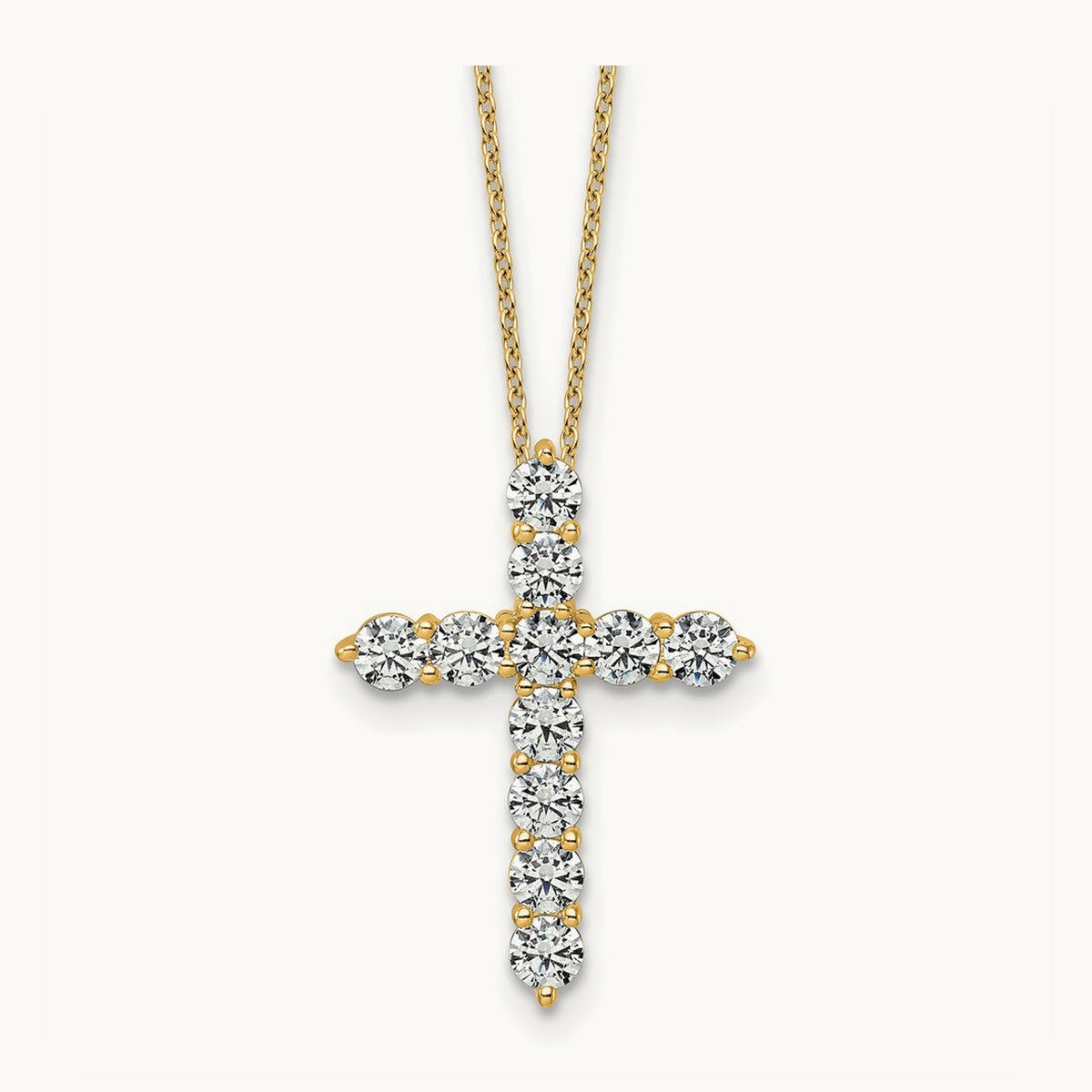 Cross Pendant Necklace, 2.00 ct tw Lab-Grown Diamond