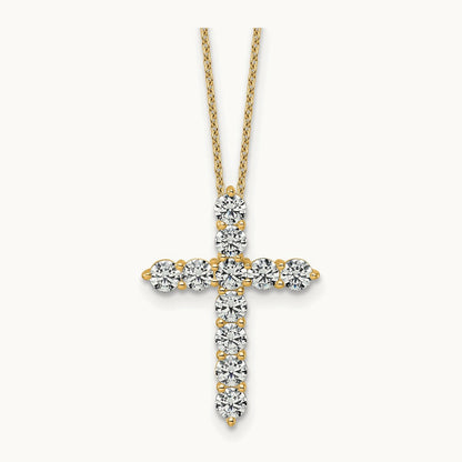 Cross Pendant Necklace, 2.00 ct tw Lab-Grown Diamond