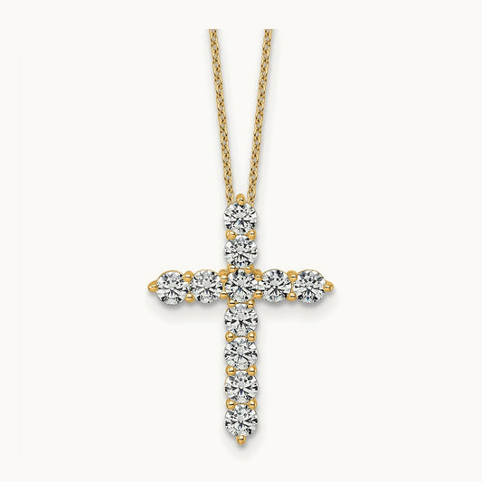 Cross Pendant Necklace, 2.00 ct tw Lab-Grown Diamond