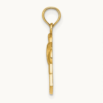 OCEAN CITY Dolphin Charm, 14K
