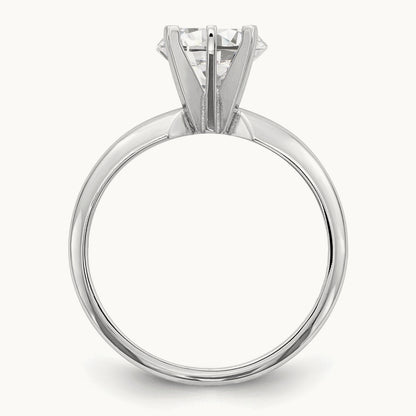 1/4ct. Lightweight Half-Round 6-Prong Mounting, 14K White Gold