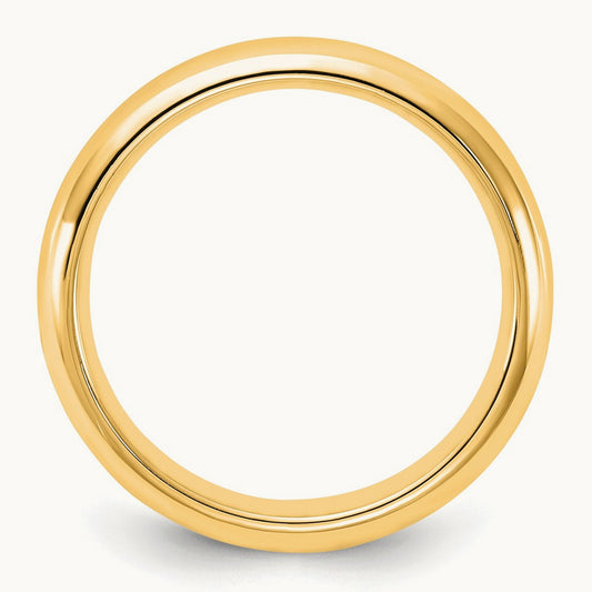 Standard Comfort Fit Wedding Band — 14K Yellow Gold, 4mm