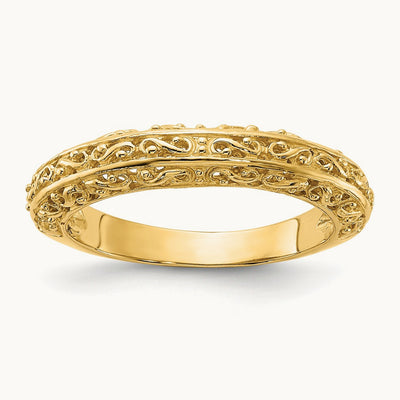 Filigree Wedding Band, 3mm