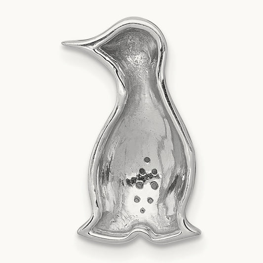 w/ Black Rhodium Diamond Penguins Chain Slide, 14K White Gold