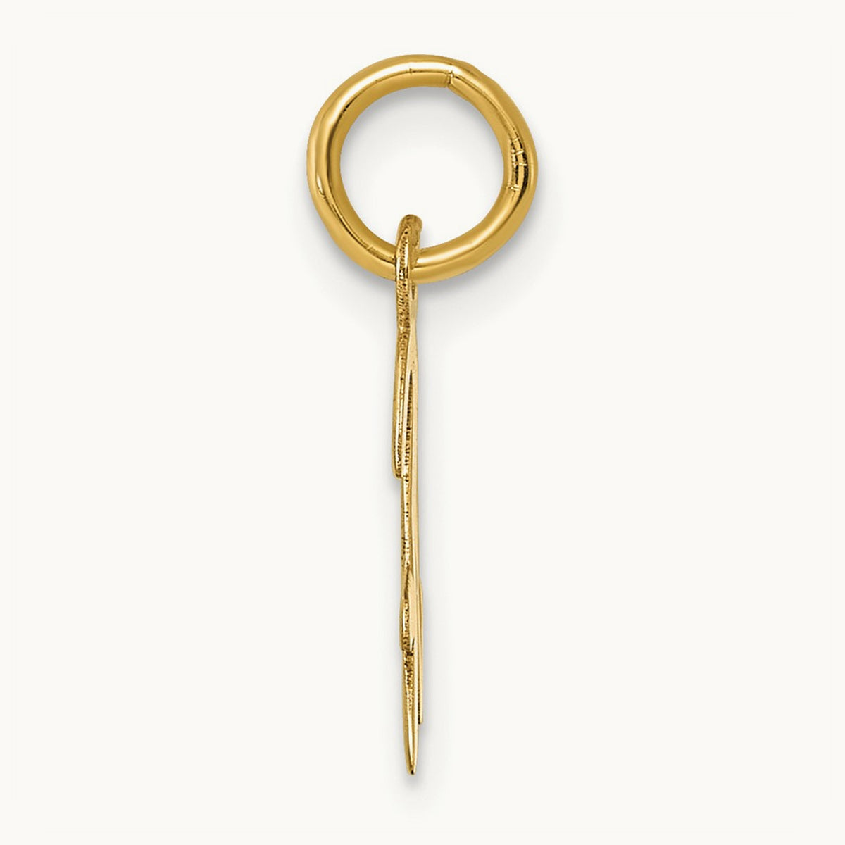 Small Script Letter H Initial Charm, 14K