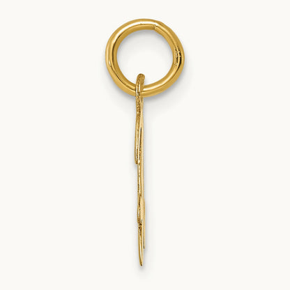 Small Script Letter H Initial Charm, 14K