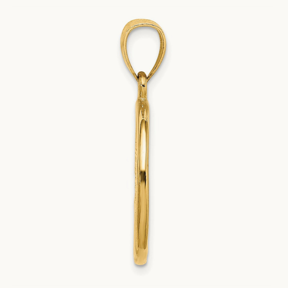 Washington D.C. Skyline Circle Charm, 14K