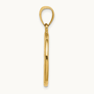 Washington D.C. Skyline Circle Charm, 14K