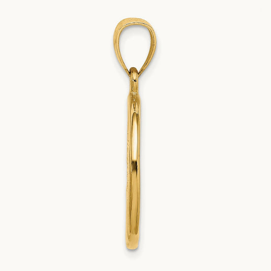 Washington D.C. Skyline Circle Charm, 14K