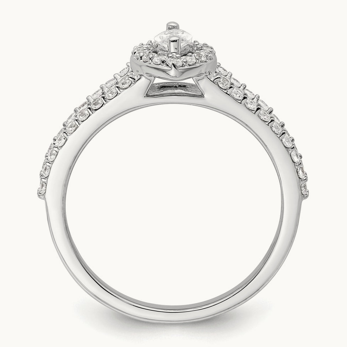 Marquise Semi-Mount Halo Engagement Ring, 0.50 ct tw