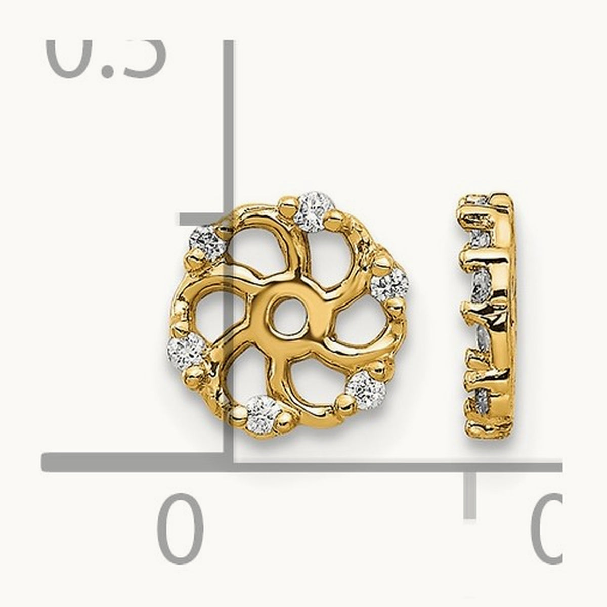 AA Diamond Earring Jacket, 14K