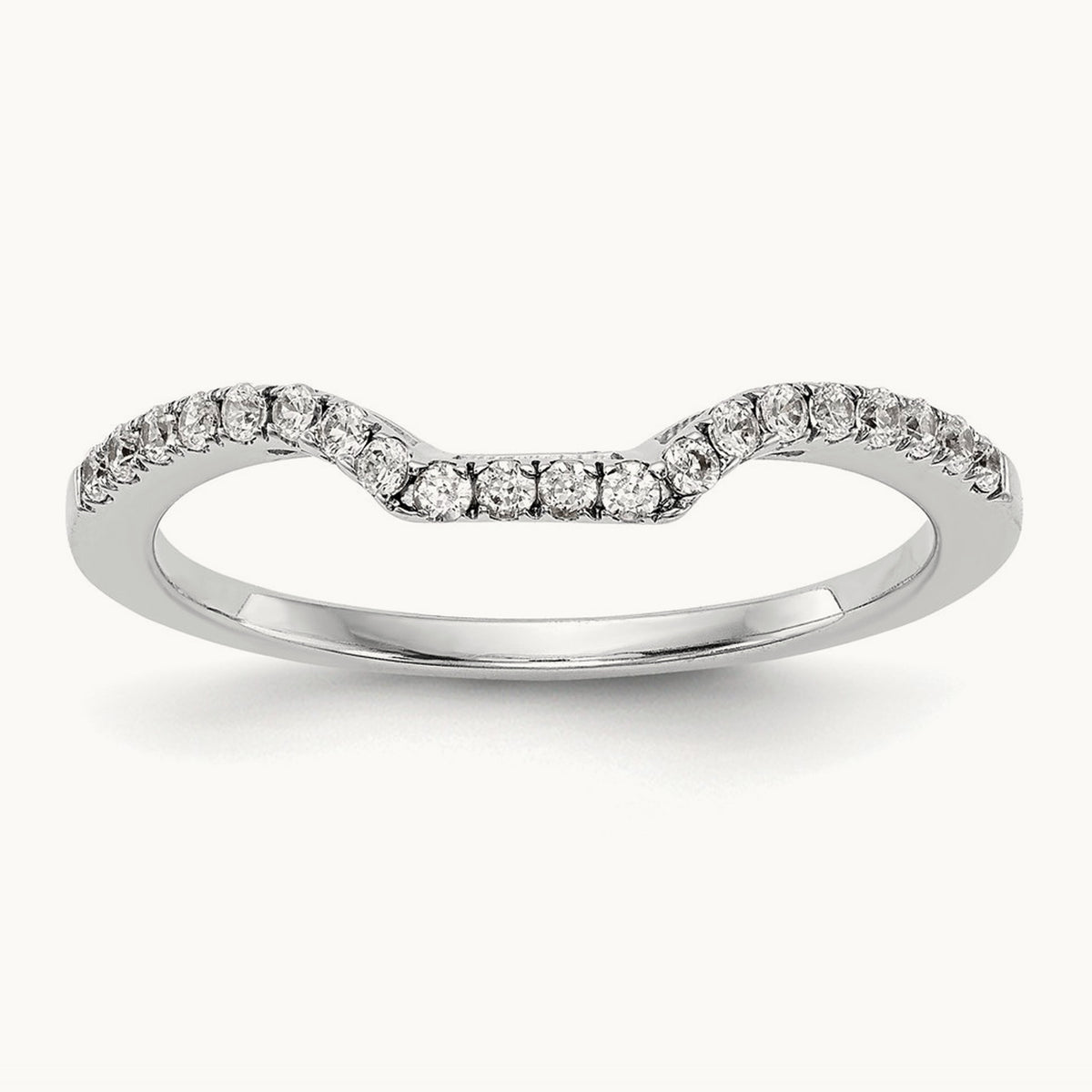 Diamond Wedding Band, 14K White Gold