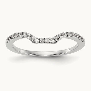 Diamond Wedding Band, 14K White Gold