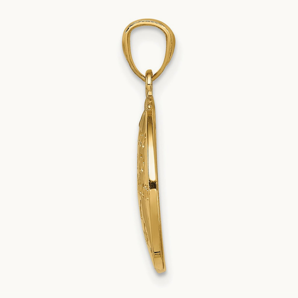 w/ Rhodium LOVE YOU TO THE MOON AND BACK Pendant, 14K