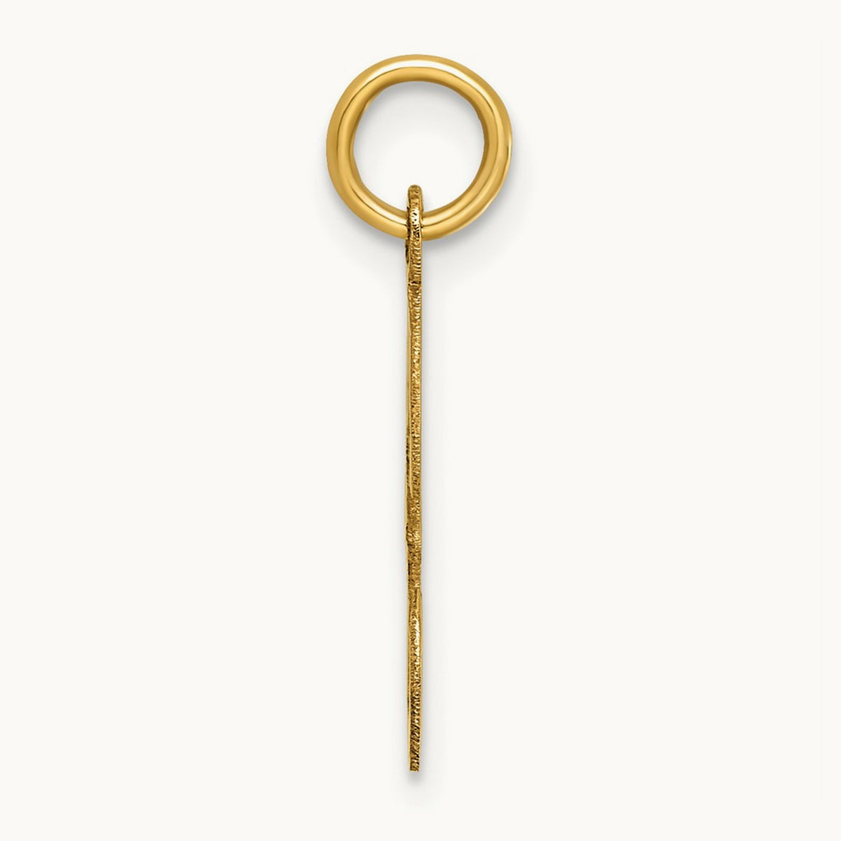 Medium Script Initial Charm — 14K Yellow Gold, F