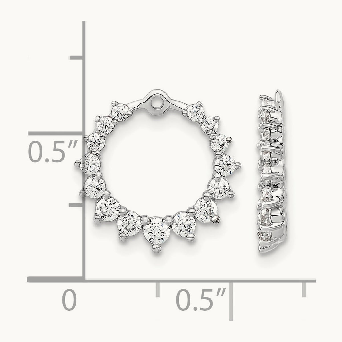 Circle Earring Jackets, 1.50 ct tw Lab-Grown Diamond