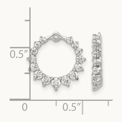 Circle Earring Jackets, 1.50 ct tw Lab-Grown Diamond