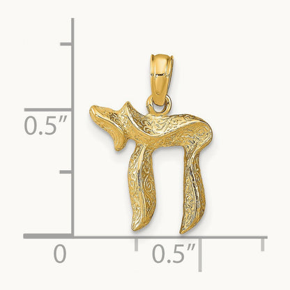 Chai Pendant, 14K