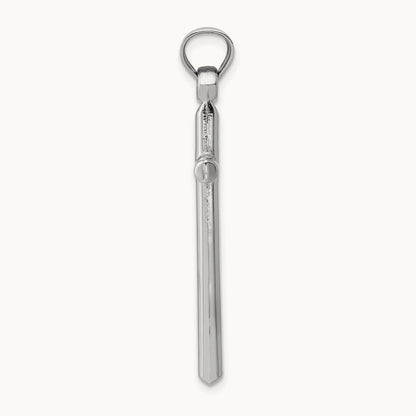 Hollow Cross Pendant, 14K White Gold