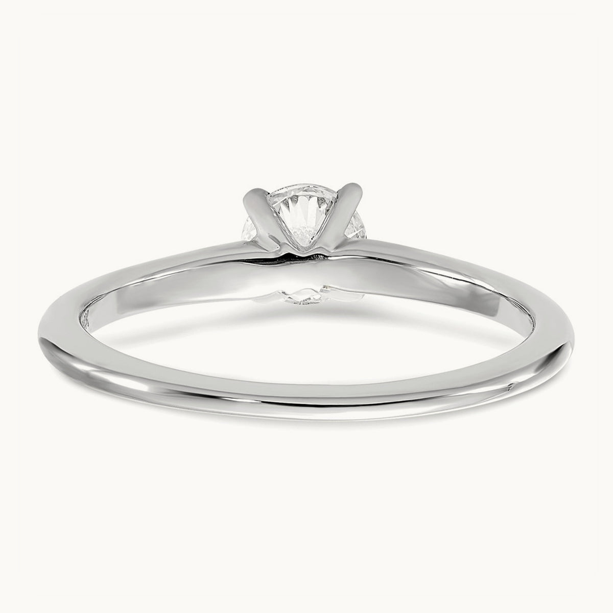 Round Solitaire Engagement Ring, 0.25-5.00 ct tw Lab-Grown Diamond — 1/2 ct, 14K White Gold