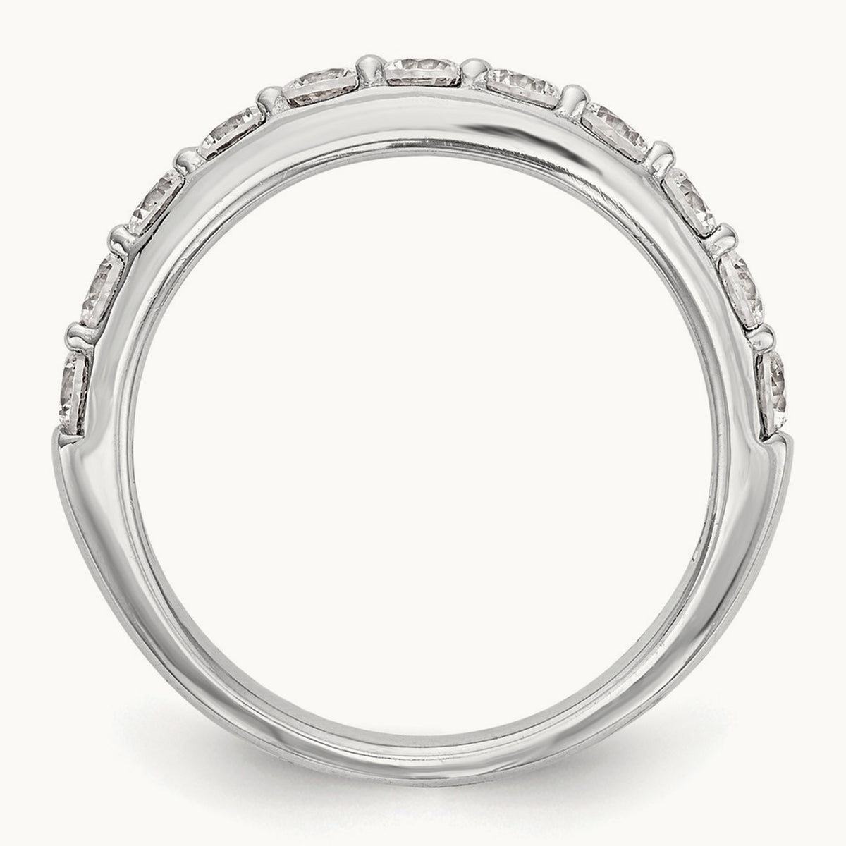 Diamond Wedding Band, 14K White Gold