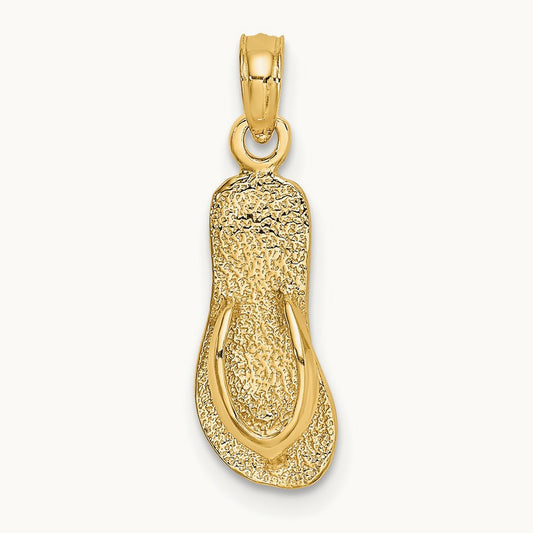 Single Polished Strap Flip-Flop Charm — 20.6mm