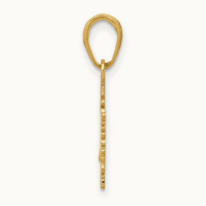 Small Snowflake Pendant — 14K Yellow Gold