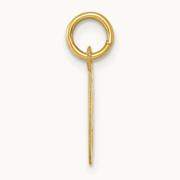 Small Script Letter O Initial Charm, 14K