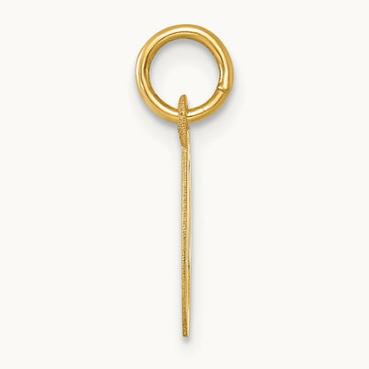 Small Script Letter O Initial Charm, 14K