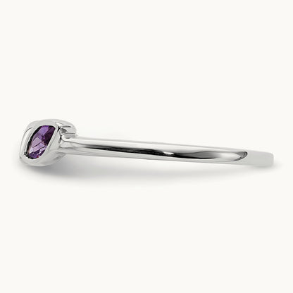 Marquise Amethyst and Citrine Ring, 14K White Gold