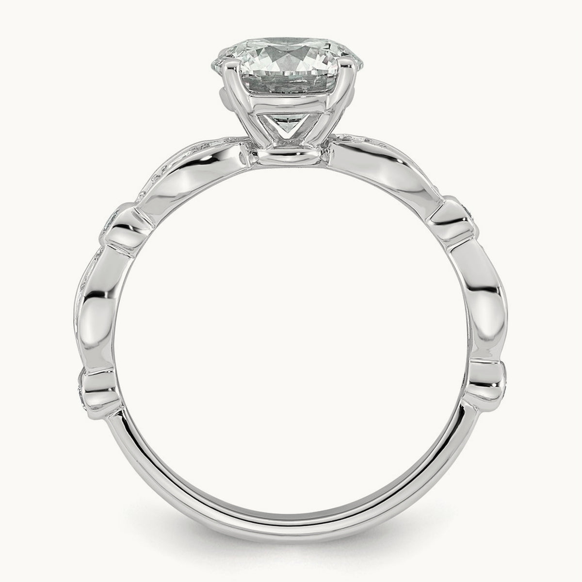 Round Center Ring, 1 3/4-3 1/3 ct Lab-Grown Diamond