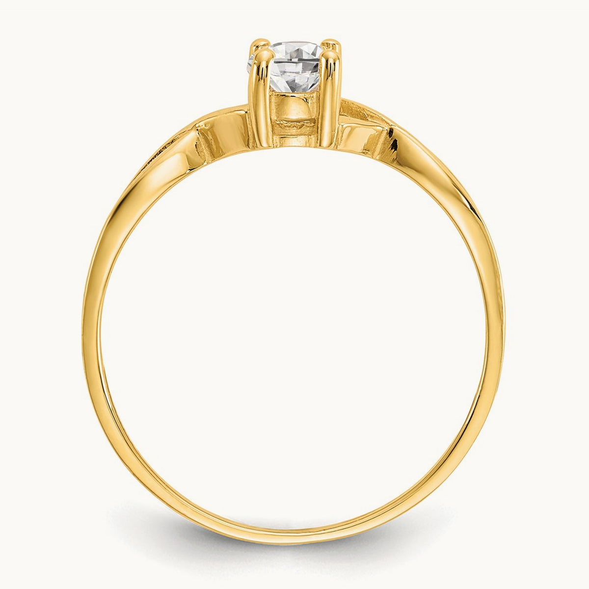 Topaz Birthstone Ring, 14K White