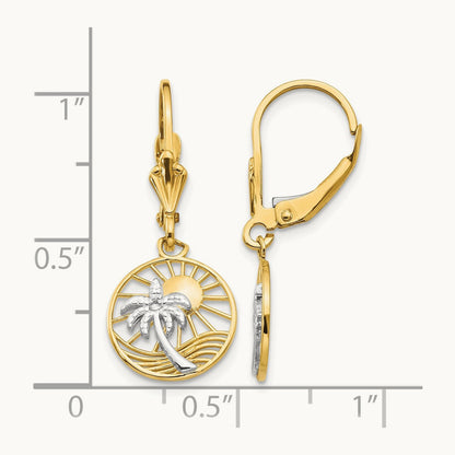 & Palm Tree Leverback Earrings — photo set