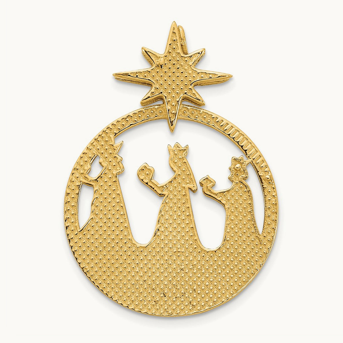 Polished Three Wise Men North Star Pendant, 14K