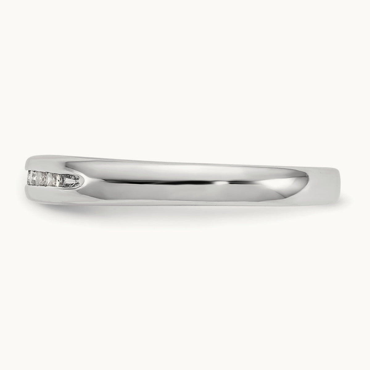 7-Stone Diamond Channel Band, 14K White Gold