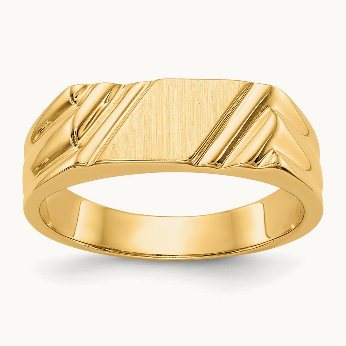 12.0 x Open Back Signet Ring, 6.0mm, 14K