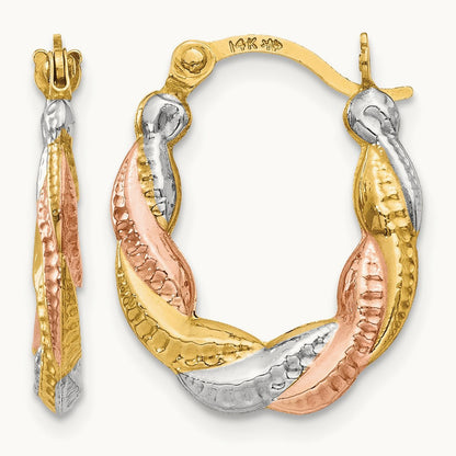 & and Hollow Scalloped Hoop Earrings — photo set
