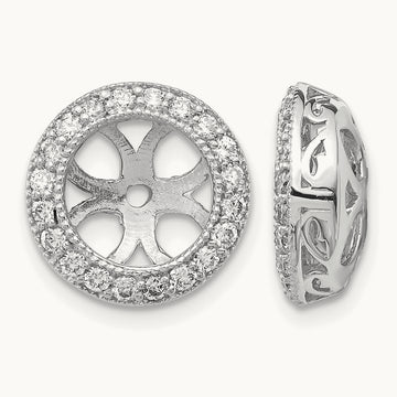 A Diamond Earring Jacket, 14K White Gold