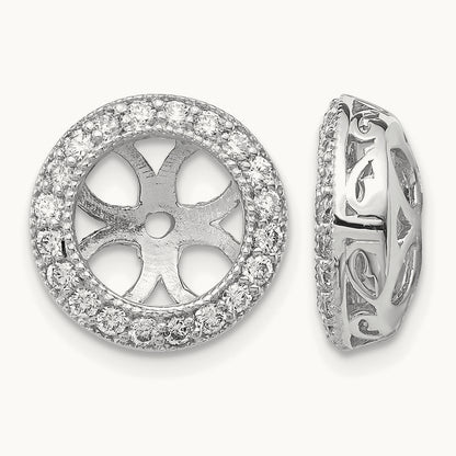 AA Diamond Earring Jacket, 14K White Gold