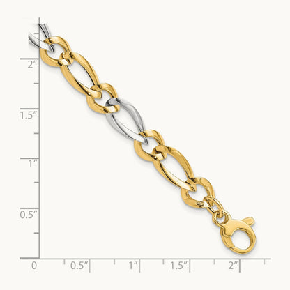 Polished Bracelet, 14K Two-tone
