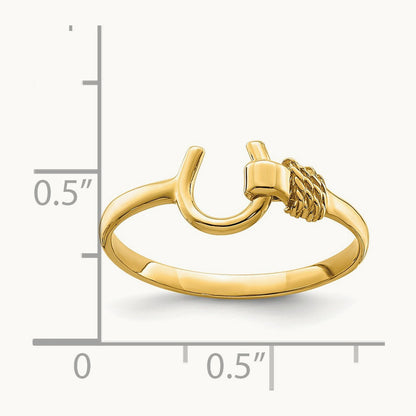 Horseshoe Ring, 14K