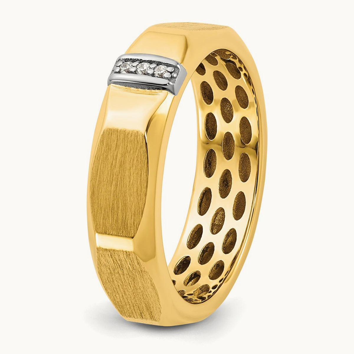 14ktt IB Goodman Mens Satin Diamond Ring Mounting