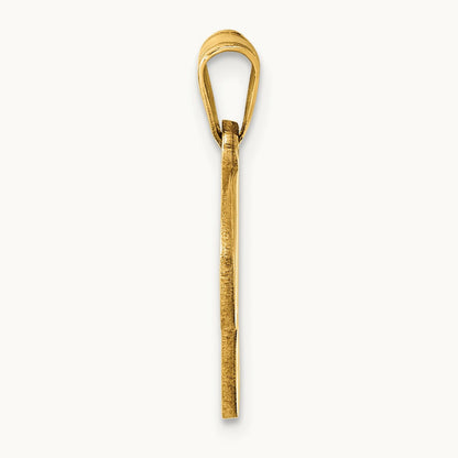 Script Letter C Initial Pendant, 14K