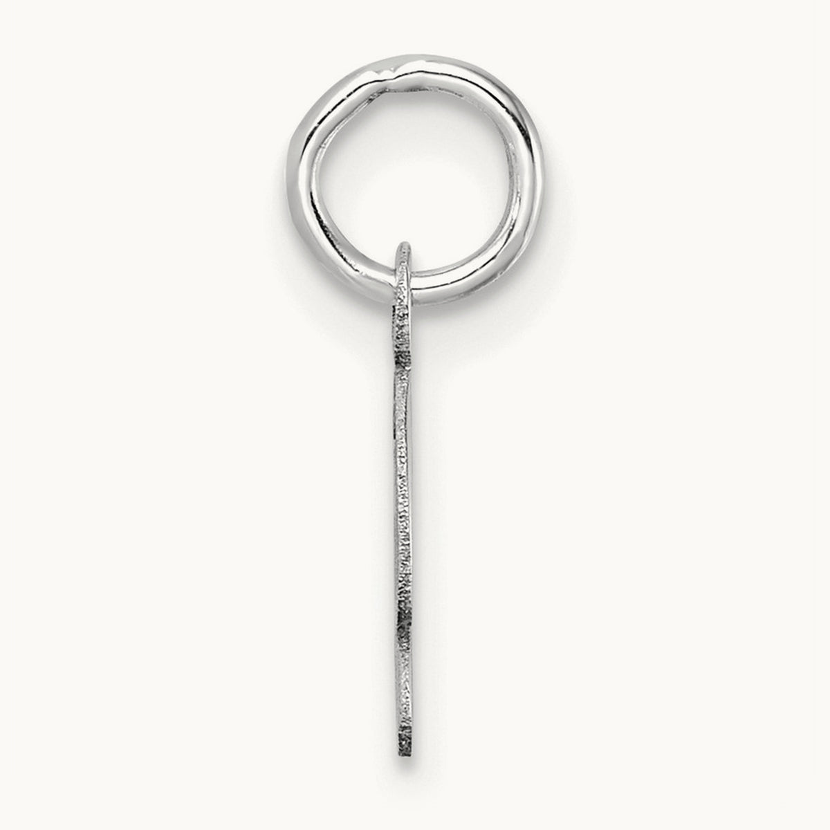 Uppercase Initial Charm — 14K White Gold, G